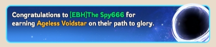 Spy666 unlocking the Ageless Void Star skin
