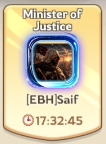Saif serving as Minister of Justice
